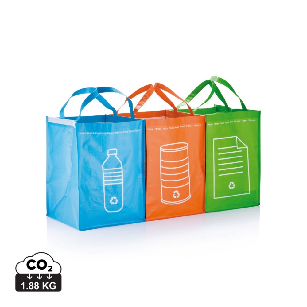 Logo trade promotional merchandise image of: 3pcs recycle waste bags