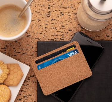 Logotrade promotional giveaway image of: Cork secure RFID slim wallet