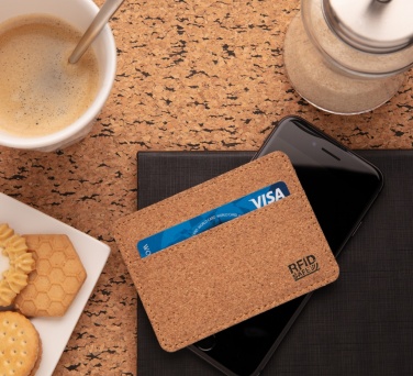 Logo trade corporate gifts picture of: Cork secure RFID slim wallet