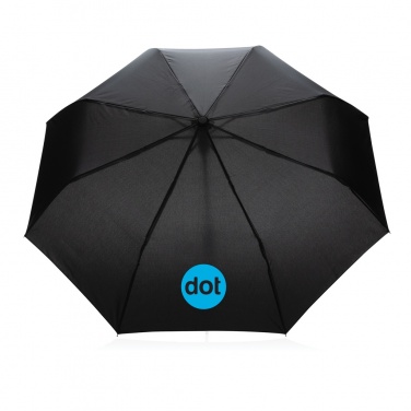 Logo trade business gift photo of: 21" Impact AWARE™ RPET 190T mini auto open umbrella