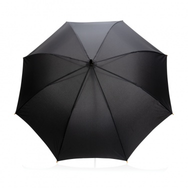 Logo trade advertising product photo of: 23" Impact AWARE™ RPET 190T auto open bamboo umbrella