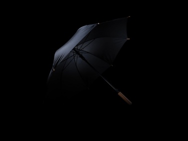 Logo trade promotional item photo of: 23" Impact AWARE™ RPET 190T auto open bamboo umbrella