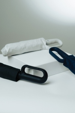 Logotrade advertising product image of: Yara 21" AWARE™ RPET solid colour umbrella with carabiner