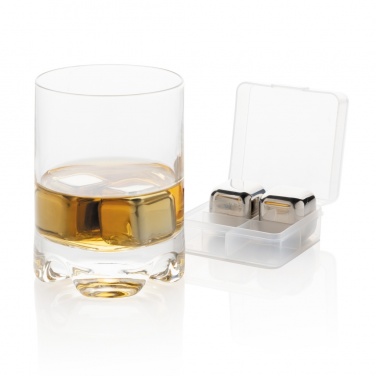 Logotrade advertising product image of: Re-usable stainless steel ice cubes 4pc