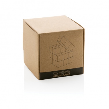 Logotrade promotional merchandise photo of: Wooden brain game in canvas pouch