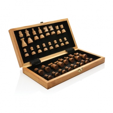 Logo trade promotional items picture of: Luxury wooden foldable chess set