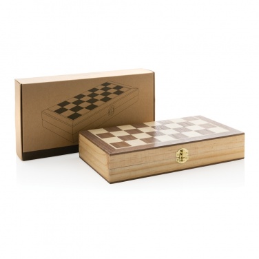 Logotrade promotional merchandise picture of: Luxury wooden foldable chess set