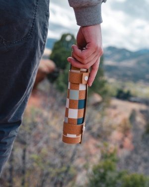 Logotrade advertising product picture of: Britton cork foldable backgammon and checkers game set