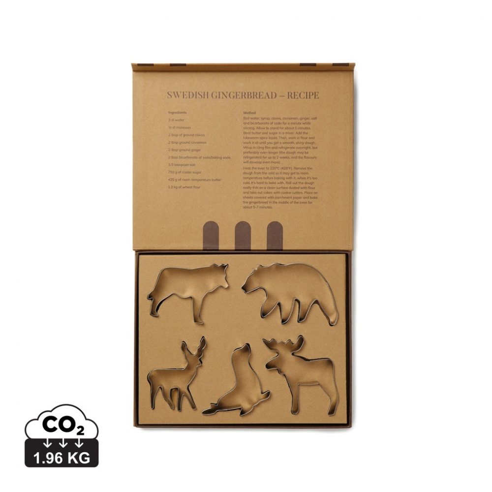 Logo trade promotional products image of: VINGA Nordic big 5 cookie cutter 5-piece set
