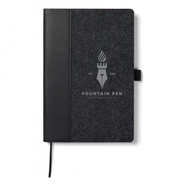 Logotrade promotional item picture of: VINGA Albon GRS recycled felt notebook