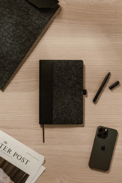 Logo trade advertising products picture of: VINGA Albon GRS recycled felt notebook