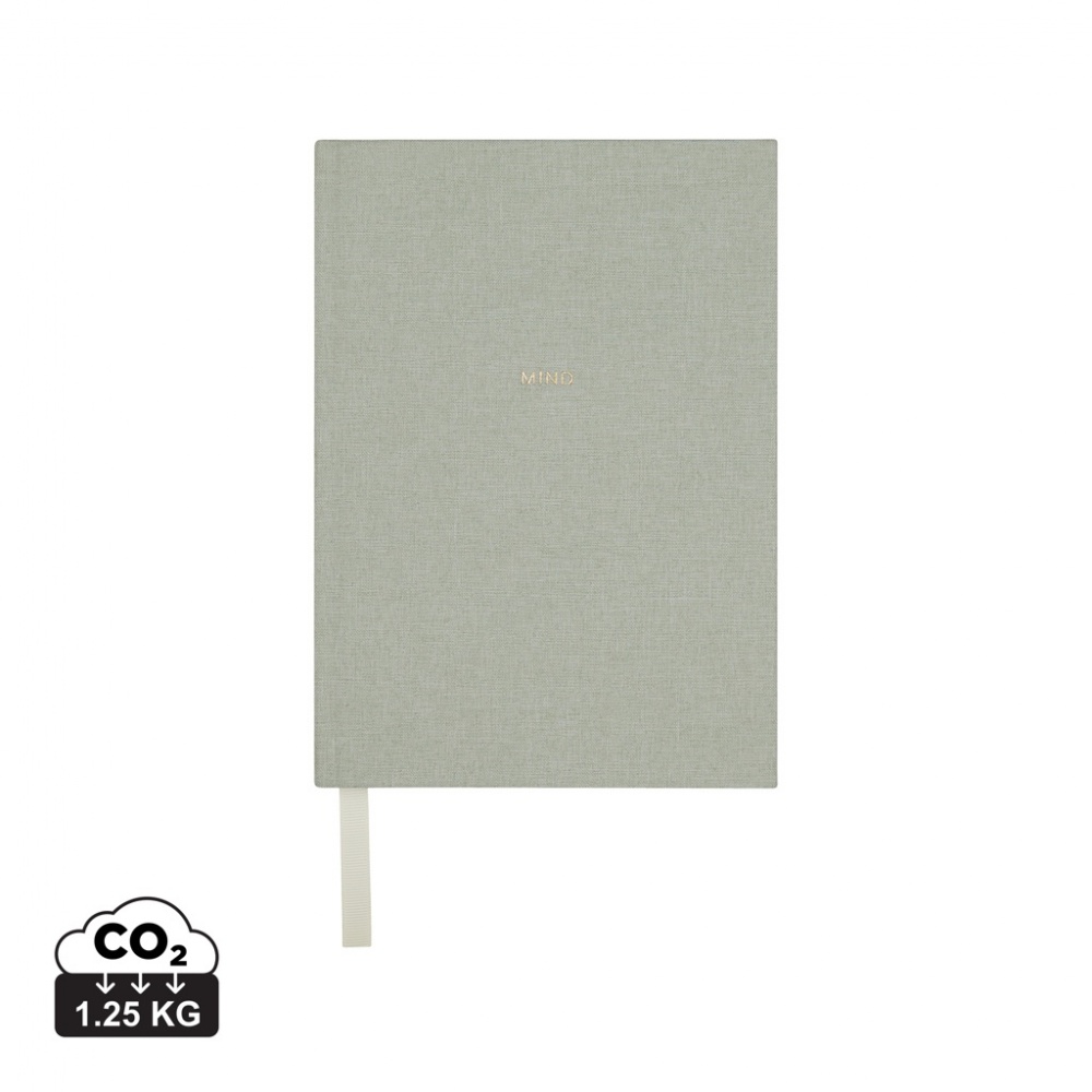 Logo trade corporate gifts image of: VINGA Mind GRS recycled paper journal