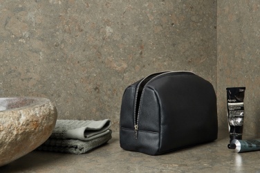 Logo trade corporate gifts picture of: VINGA Bermond RCS recycled PU toiletry bag