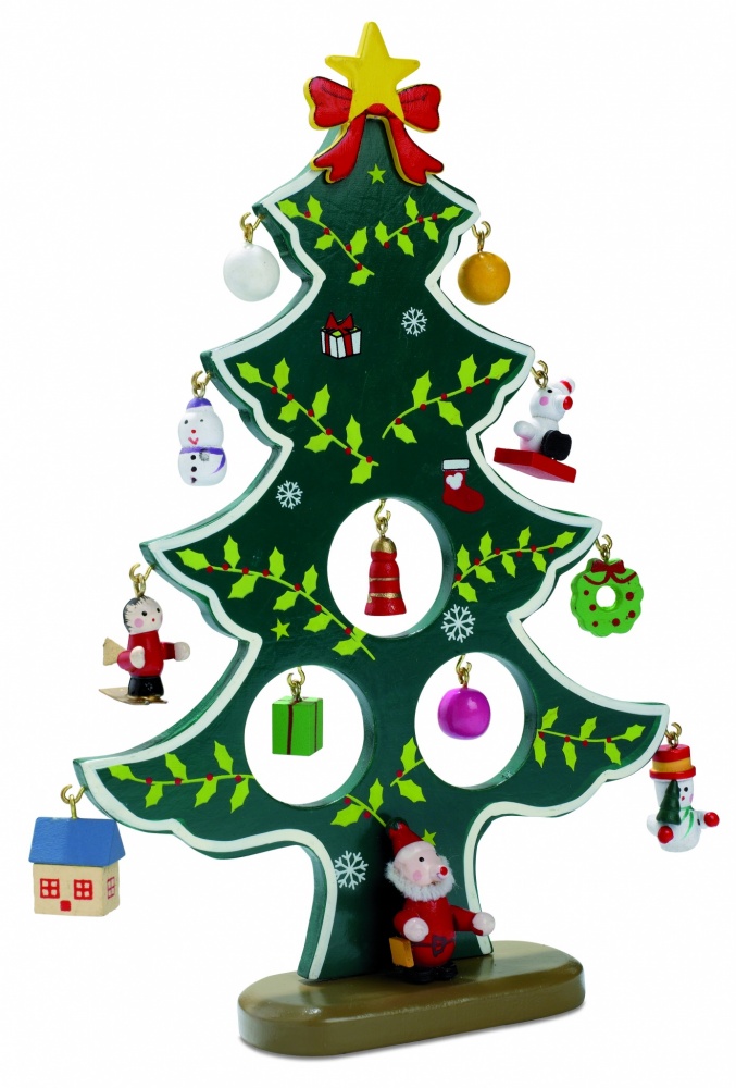 Logotrade promotional merchandise image of: Wooden xmas tree decoration