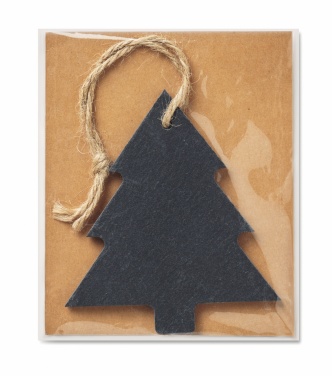 Logotrade promotional gift image of: Slate xmas hanger tree