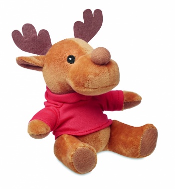 Logo trade promotional merchandise photo of: Plush reindeer with hoodie