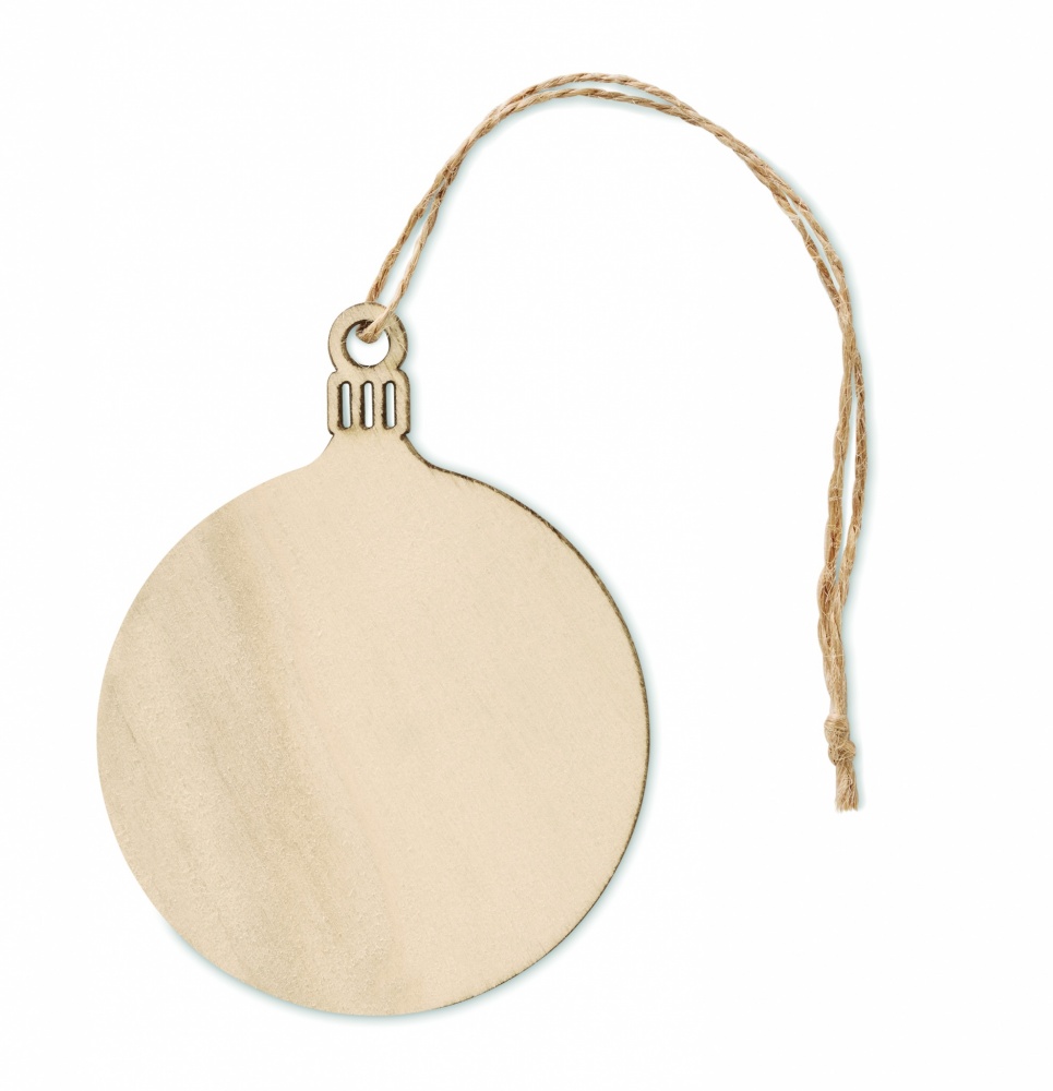 Logo trade promotional products image of: Wooden Tree bauble hanger