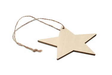Logo trade promotional merchandise image of: Wooden star shaped hanger
