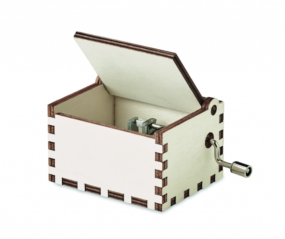 Logo trade advertising products image of: Wooden Christmas music box