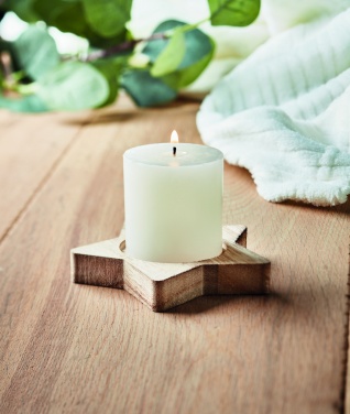 Logo trade corporate gift photo of: Candle on star wooden base