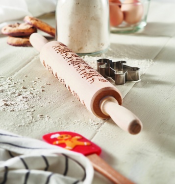 Logotrade promotional giveaway image of: Christmas pastry wooden rolling