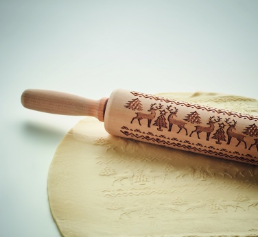 Logo trade corporate gift photo of: Christmas pastry wooden rolling