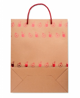 Logo trade promotional giveaway photo of: Gift paper bag with pattern