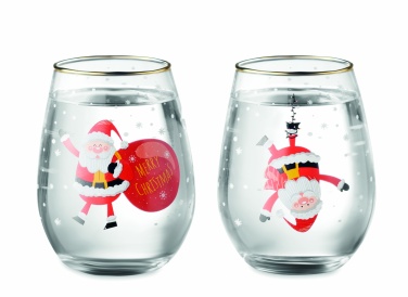 Logotrade advertising products photo of: Set of 2 Christmas glasses