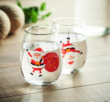 Logo trade promotional items image of: Set of 2 Christmas glasses