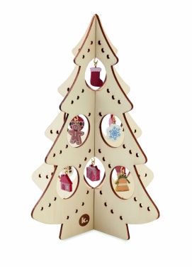 Logotrade promotional item image of: Wooden Xmas tree decoration