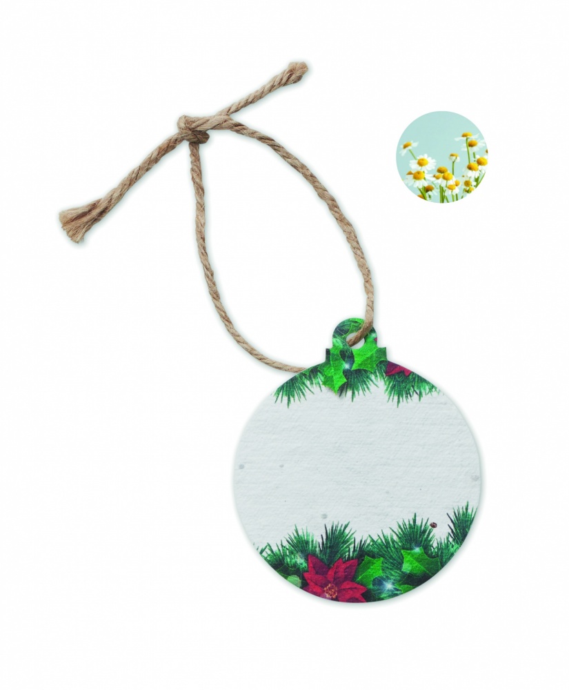 Logo trade business gift photo of: Seed paper Xmas ornament