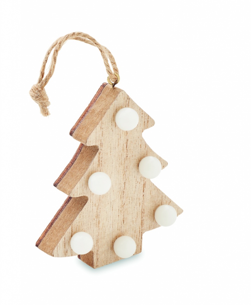 Logo trade promotional item photo of: Wooden weed tree with lights