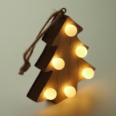 Logo trade promotional product photo of: Wooden weed tree with lights