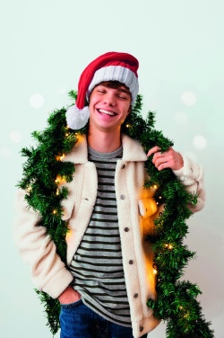 Logo trade promotional merchandise picture of: Long Christmas knitted beanie