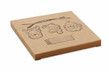 Logo trade promotional products picture of: Drawing wooden ornaments set