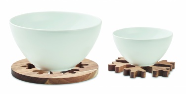 Logotrade promotional giveaway picture of: Acacia wooden pot holders set