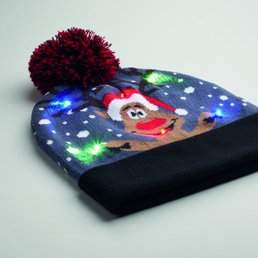 Logotrade promotional giveaway image of: Christmas knitted beanie LED