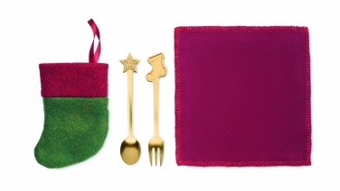 Logotrade promotional merchandise image of: Christmas dessert cutlery set
