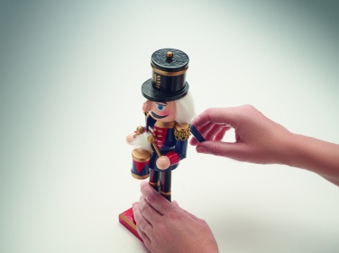 Logo trade business gifts image of: Nutcracker character in wood