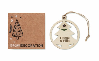 Logo trade corporate gift photo of: Wooden tree shape hanger
