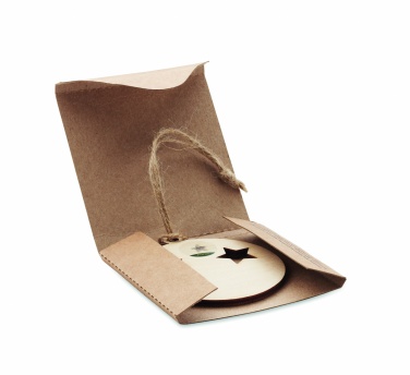 Logo trade promotional gifts picture of: Wooden bauble shape hanger