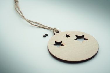 Logotrade promotional gift picture of: Wooden bauble shape hanger