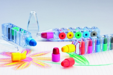 Logo trade promotional giveaways picture of: Set of 6 wax crayons