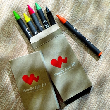Logo trade advertising products picture of: Carton of 6 wax crayons