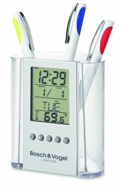 Logo trade promotional product photo of: Pen holder with calendar