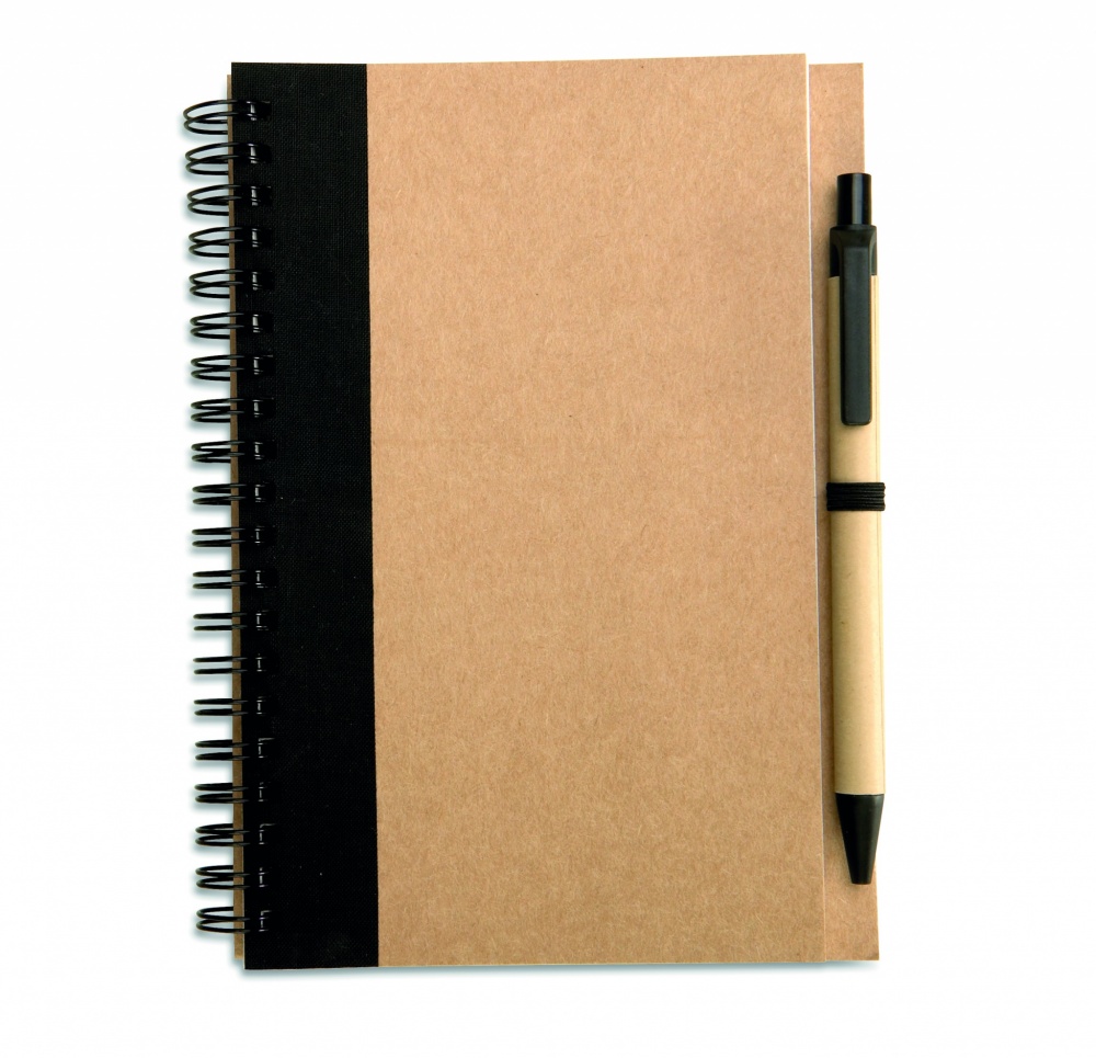 Logotrade corporate gift image of: B6 recycled notebook with pen