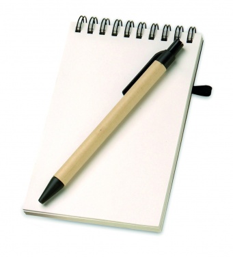 Logotrade promotional giveaways photo of: A6 recycled notepad with pen