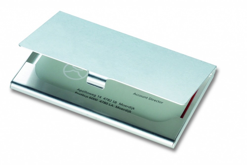 Logo trade promotional gift photo of: Aluminium business card holder