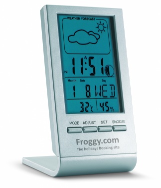 Logotrade promotional products photo of: Weather station with blue LCD