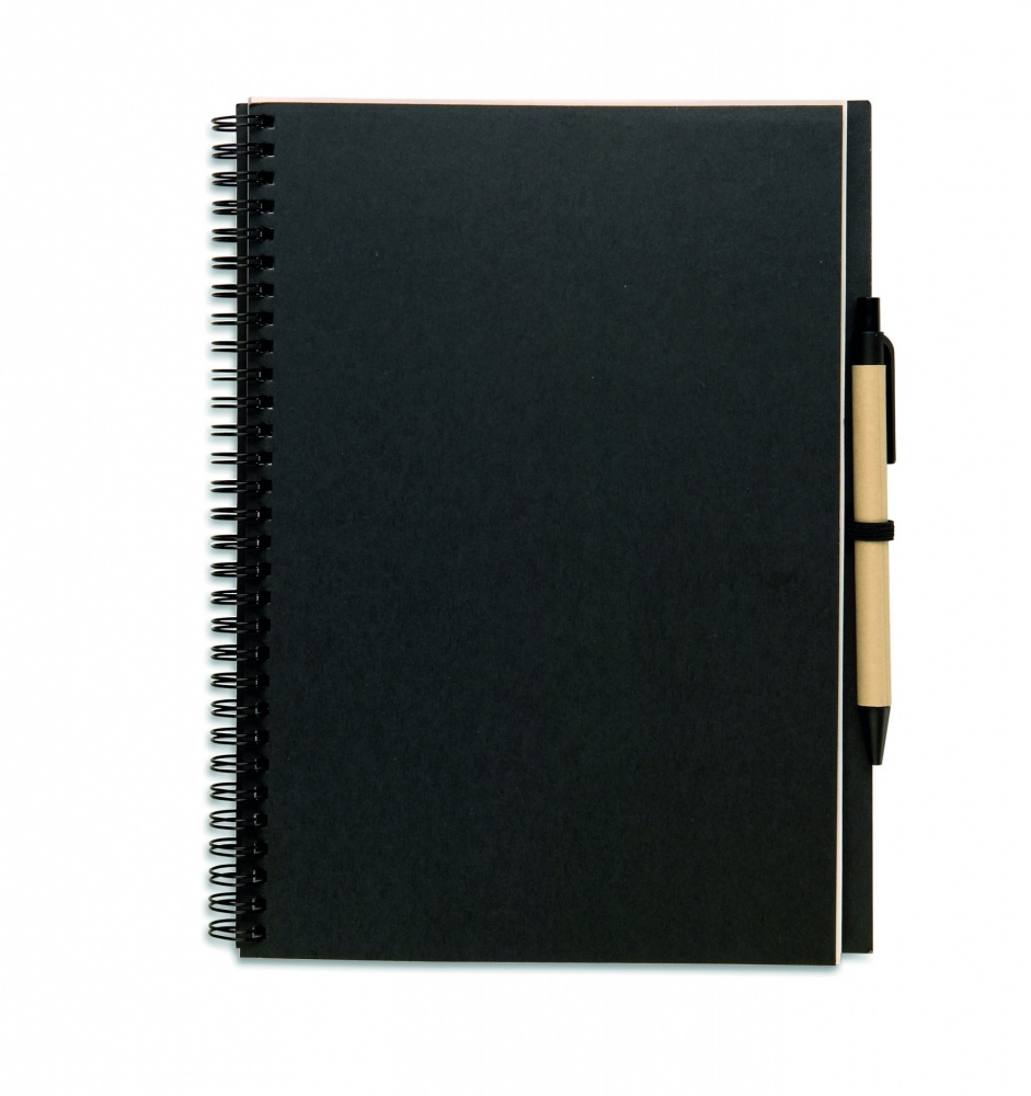 Logotrade promotional item image of: Recycled notebook with pen